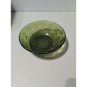 Bartlett Collins St Genevieve Green Glass Fruit Bowl Avocado Pattern